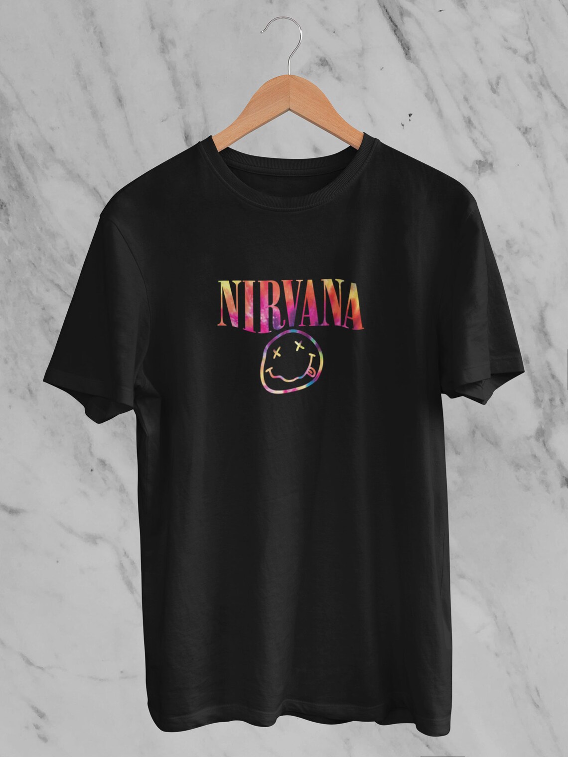 Nirvana TieDye Logo Kurzärmeliges TShirt Etsy