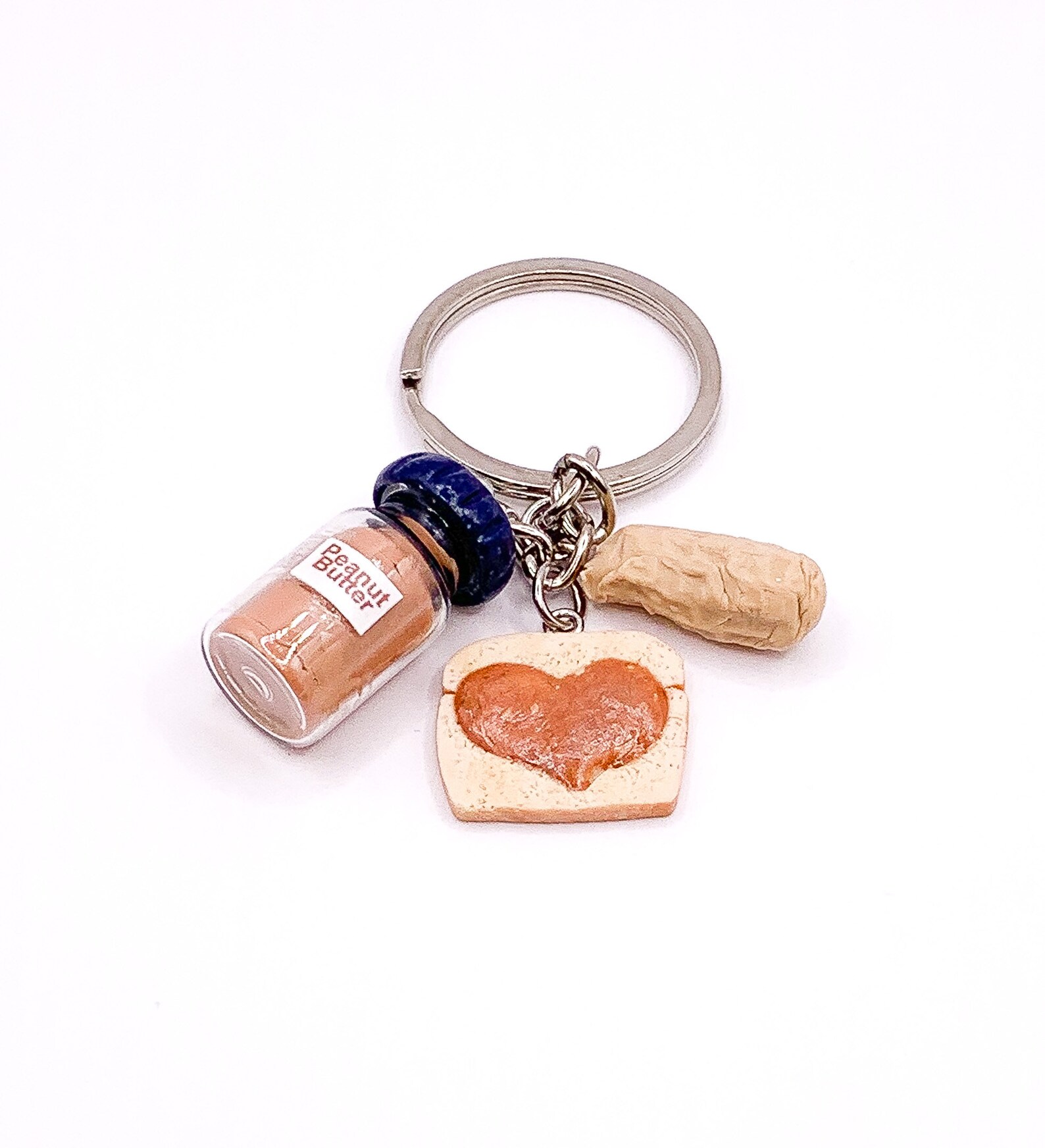 Peanut Butter Keychain Peanut Butter Lover Cute Gift For Etsy