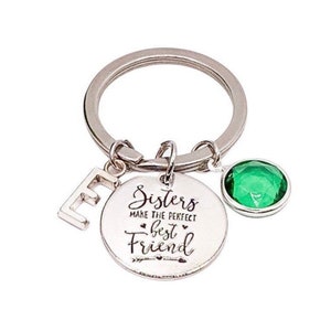 Sisters Make The Perfect Best Friend Keychain, Sister Birthday Gift, Unbiological Sister Gift, Stocking Stuffer for Her, Sisterly Love Gift