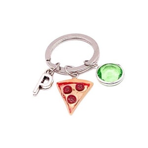 Pizza Keychain, Pizza Lover, Cute Gift For Her, Pizza Addict, Unique Keychain, Pizza Slice Charm, Gag Gift, Foodie Gift, Junk Food