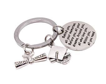 Llavero de graduación, Clase de 2026, Frase "El futuro es tuyo", Regalo de graduación para él, Regalo de nuevo comienzo, Regalo para graduado de secundaria, Regalo para hija