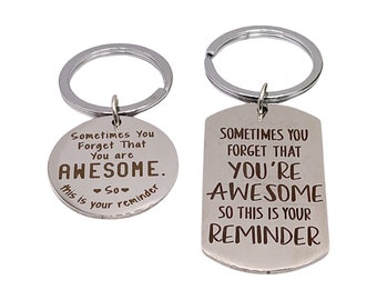 Reminder Gift, You’re Awesome Keychain, Uplifting Gift, Friendship Keychain, Cute Cheer Up Gift, Gift for Best Friend, Birthday Gift