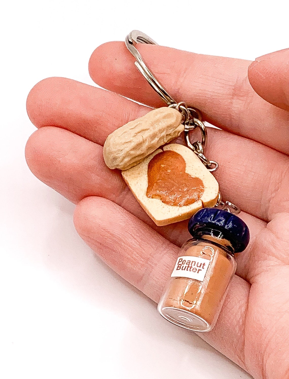 Peanut Butter Keychain Peanut Butter Lover Cute Gift For Etsy