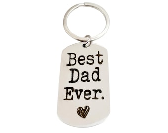 Llavero "El mejor papá del mundo", llavero divertido para papá, regalo del Día del Padre de parte de los hijos, regalo único de la hija para papá, regalo de cumpleaños con humor para él