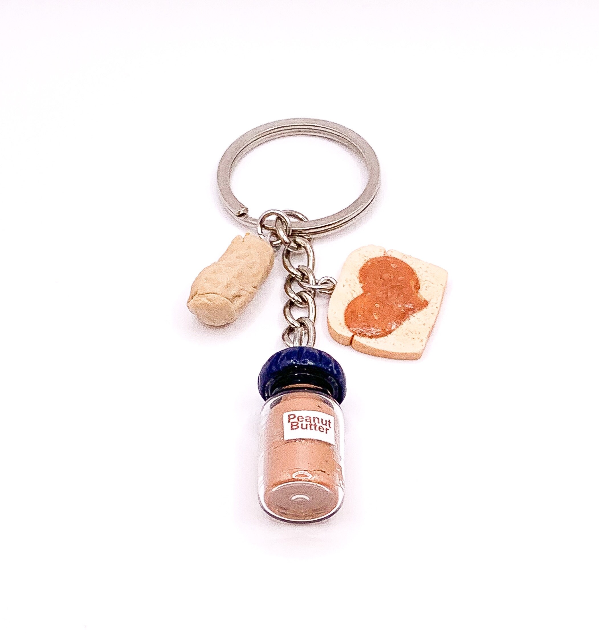 Peanut Butter Keychain Peanut Butter Lover Cute Gift For Etsy