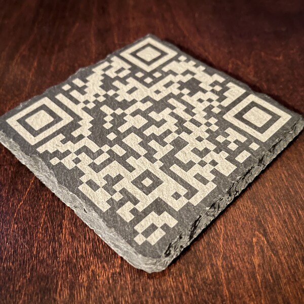 Qr Code Coasters Etsy