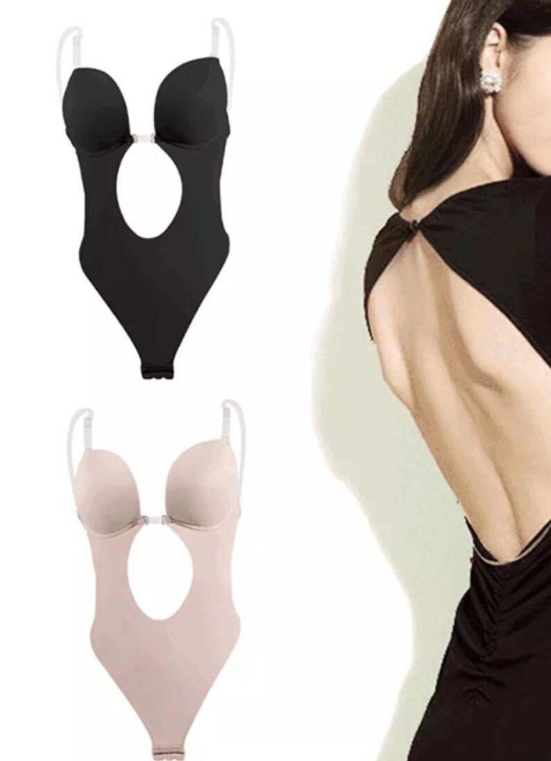 Backless Body Shaper Bra One Piece Bra Thong Etsy
