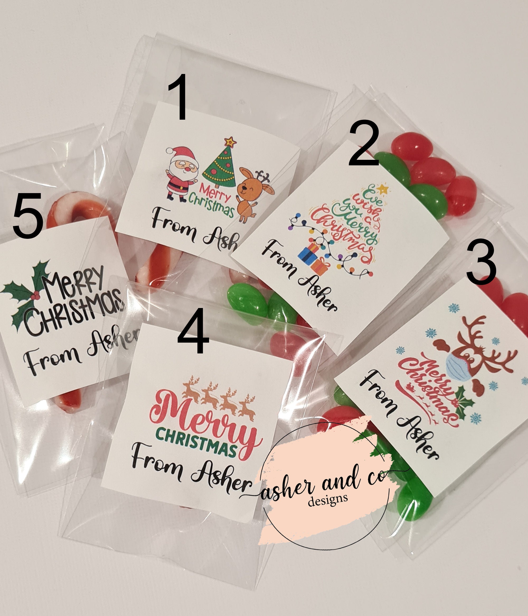 Personalised Christmas Lolly Bags Christmas Gift Class Etsy Australia