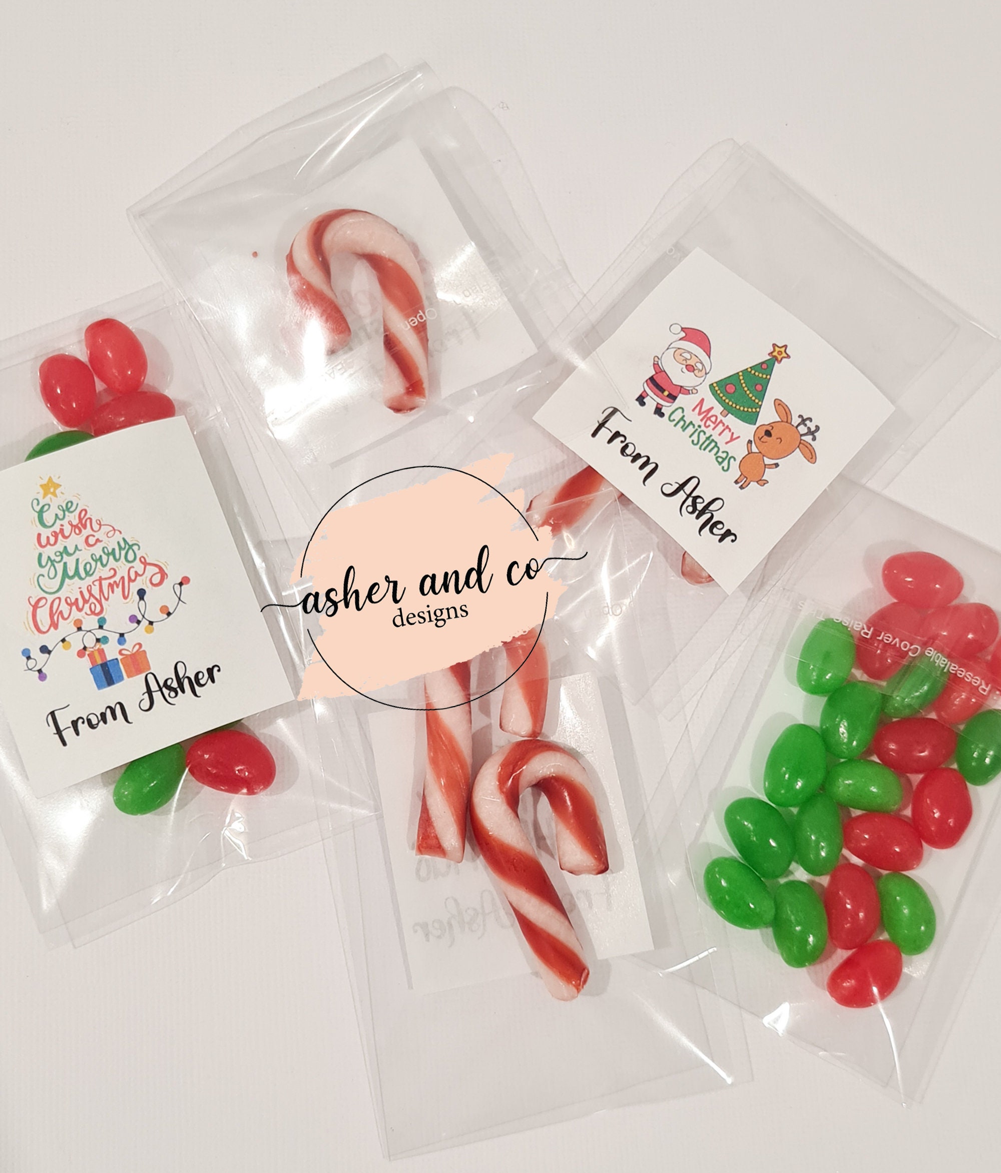 Personalised Christmas Lolly Bags Christmas Gift Class Etsy Australia
