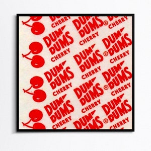 Retro Cherry Dum-Dums Wrapper