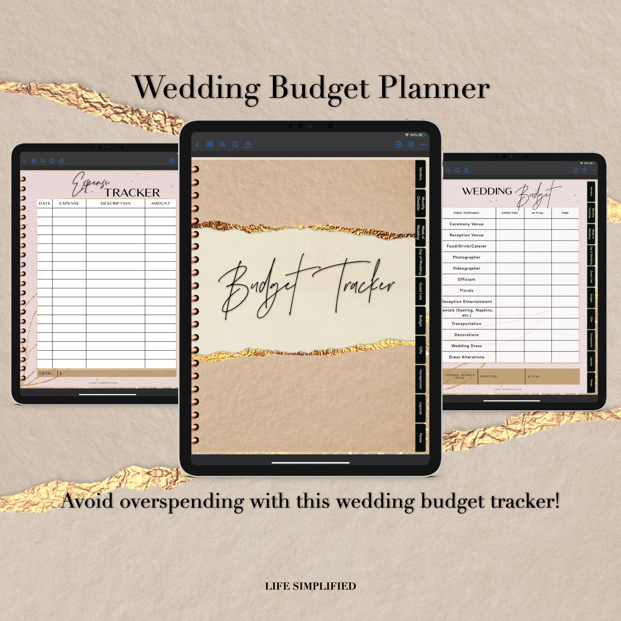 Digital Wedding Planner for iPad with Budget Planner and Gift Etsy