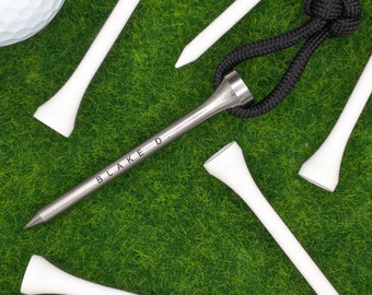 Personalized Custom Titanium Golf Tee Divot Tool Key Chain