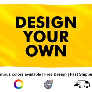 Custom Flag - Polyester- Single & Double Sided - Advertising,  Event Banner, Add your Image, Logo, Text, Available All Colors