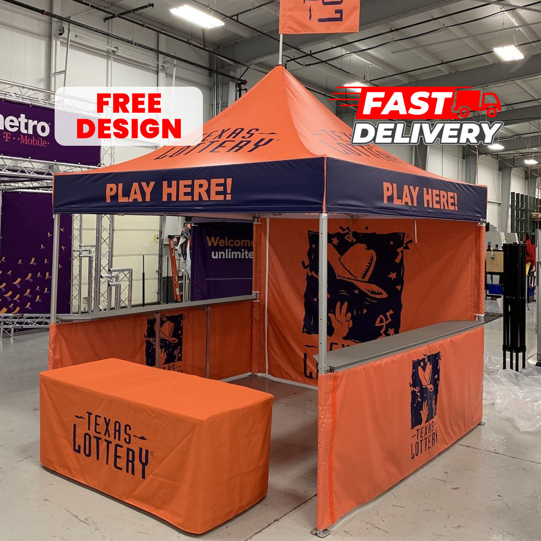 Custom 10x10 Canopy Tent- Heavy Duty Pop Up Tent for Events, Outdoor Use, Trade Shows, Business Branding, Fire Retardant, Water-Resistant