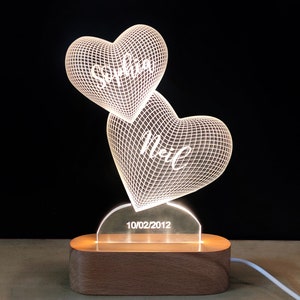 Personalisierte Fotolampe, benutzerdefinierte Acryllampe Geschenk, Geburtstagsgeschenk Tischlampe, Hochzeitsgeschenke, Geschenk für Paar, Geschenk für Freundin