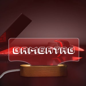 Señal luminosa de etiqueta de jugador personalizada, señal de juego multicolor, señal de etiqueta de jugador personalizada, señal de luz Streamer personalizada, señal LED de jugador
