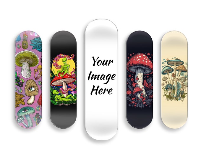 Custom Vinyl Skateboard Wall Art with Stand - Personalized Add Your Image Skateboard Design - Custom Skateboard Deck Wall Decor