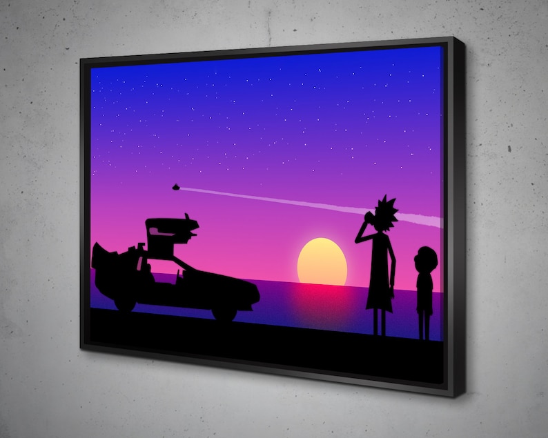 Rick and Morty Mushroom World Canvas Wall Art Etsy