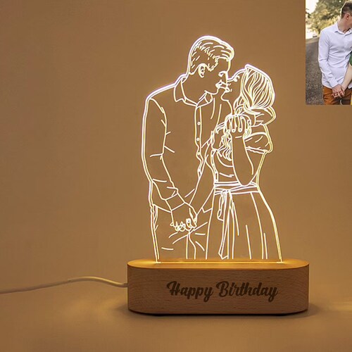 Personalized Photo Lamp Custom 3D Lamp Gift Gift for Etsy