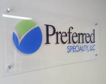 Kundenspezifisches Acrylschild, Firmenlogo-Zeichen, Firmenlogo-Anzeige, Ofiice-Logo-Zeichen