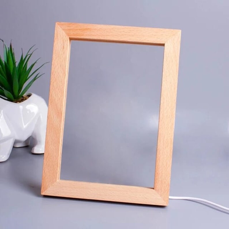 Personalized Photo Frame Lamp, Photo Engraving, Lamp Night Light ...