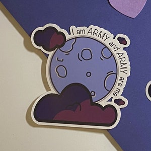 BTS Jin &quot;I AM ARMY&quot; Die Cut Sticker