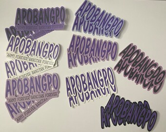 BTS &quot;APOBANGPO&quot; Die Cut White Gloss Sticker