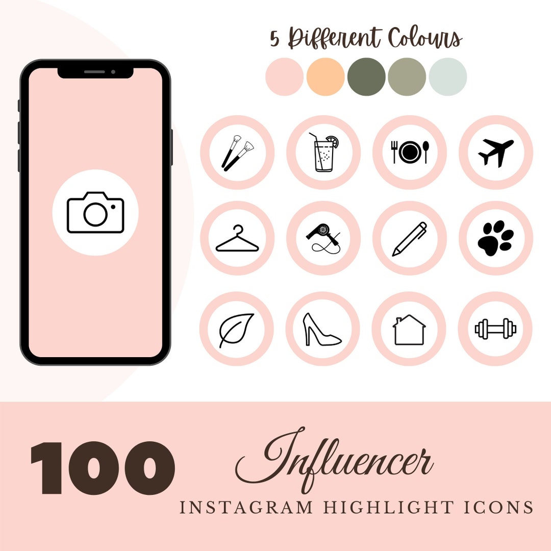 100 Instagram Story Highlight Icons Instagram Cover Icons - Etsy