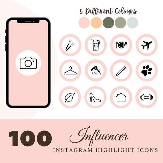 100 Instagram Story Highlight Icons Instagram Cover Icons | Etsy