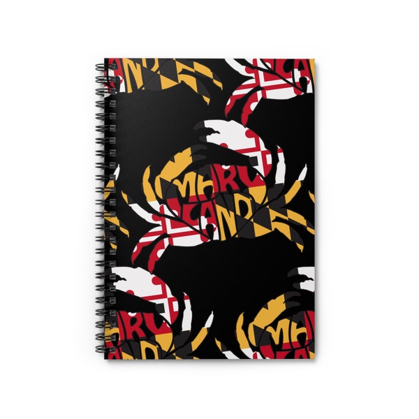 Maryland Notebook, Crab Lined Journal, Cute Christmas Gift Idea, MD Notebook, Personal Journal, Xmas Gift, Maryland Themed Party Favor