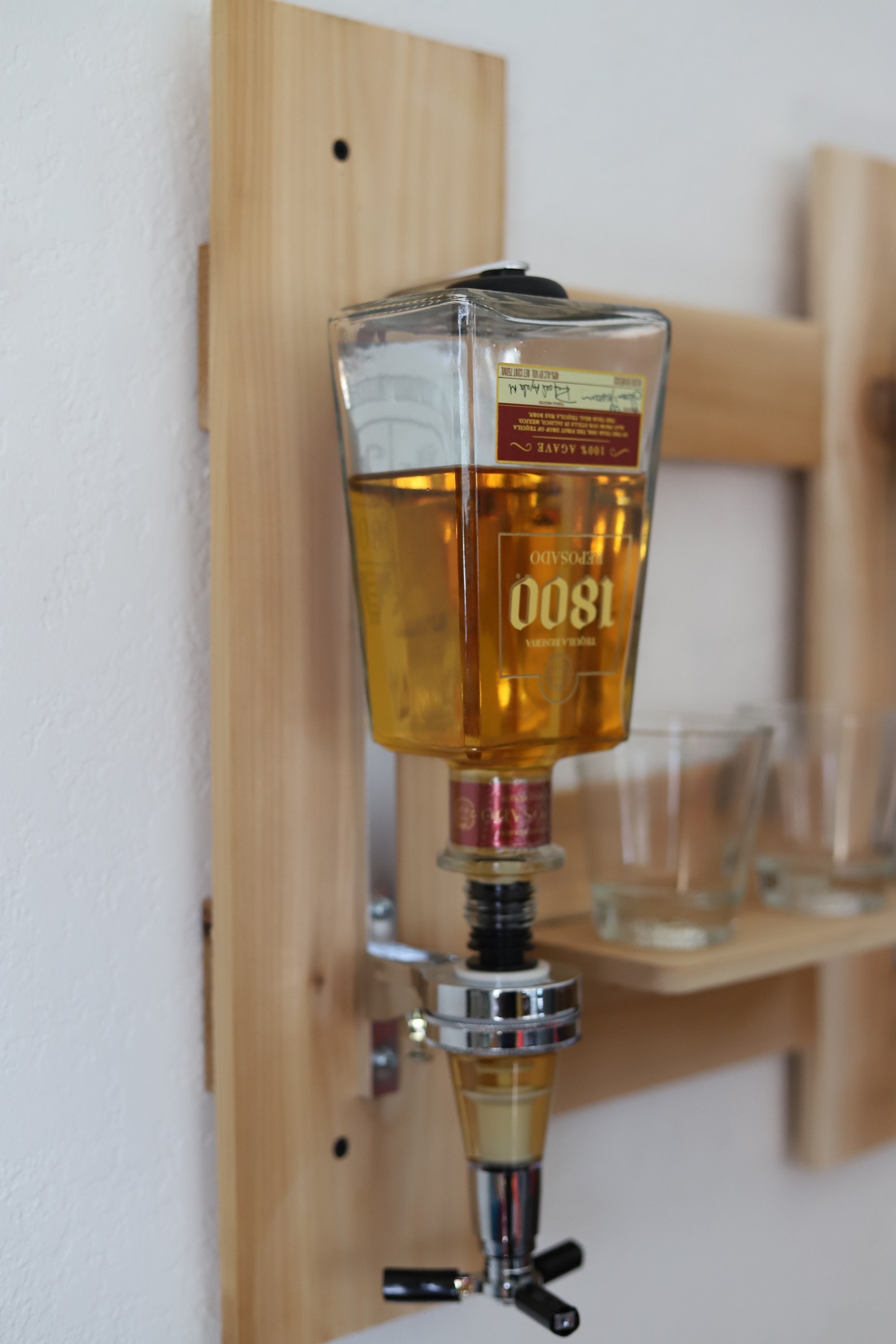 Wall mounted Liquor dispenser / wine bottle dispenser Etsy