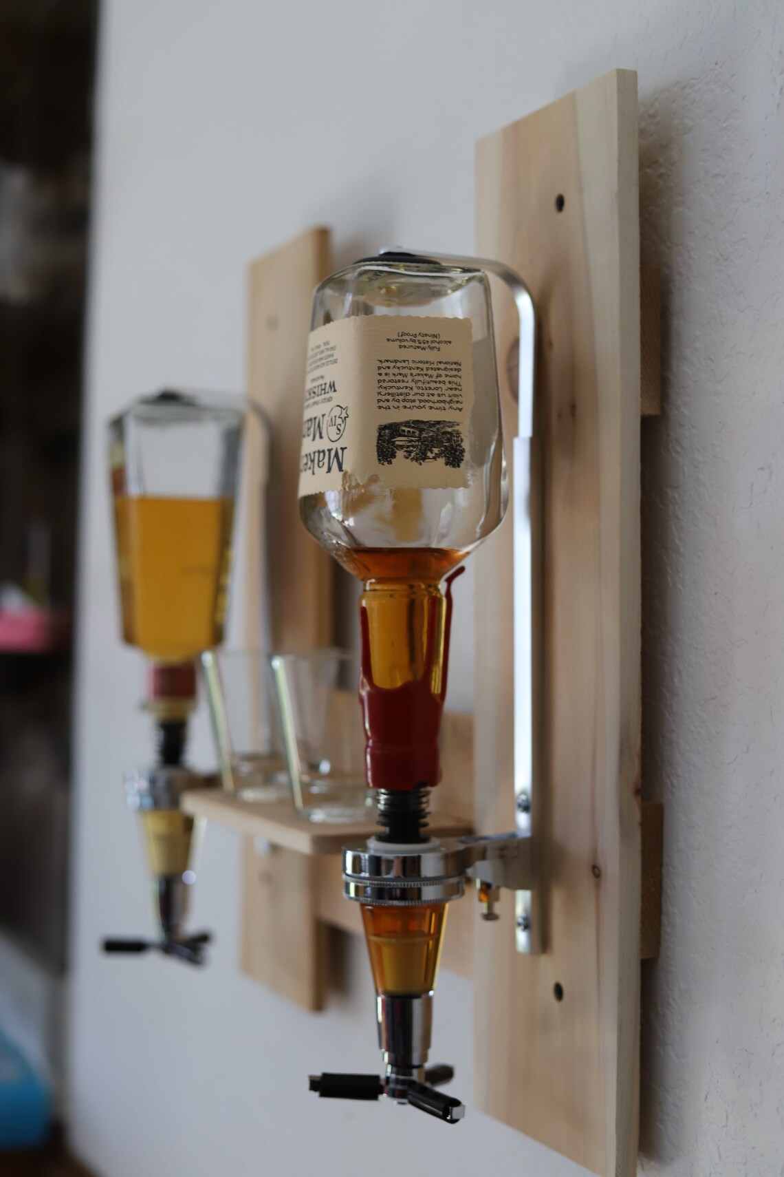 Wall mounted Liquor dispenser / wine bottle dispenser Etsy