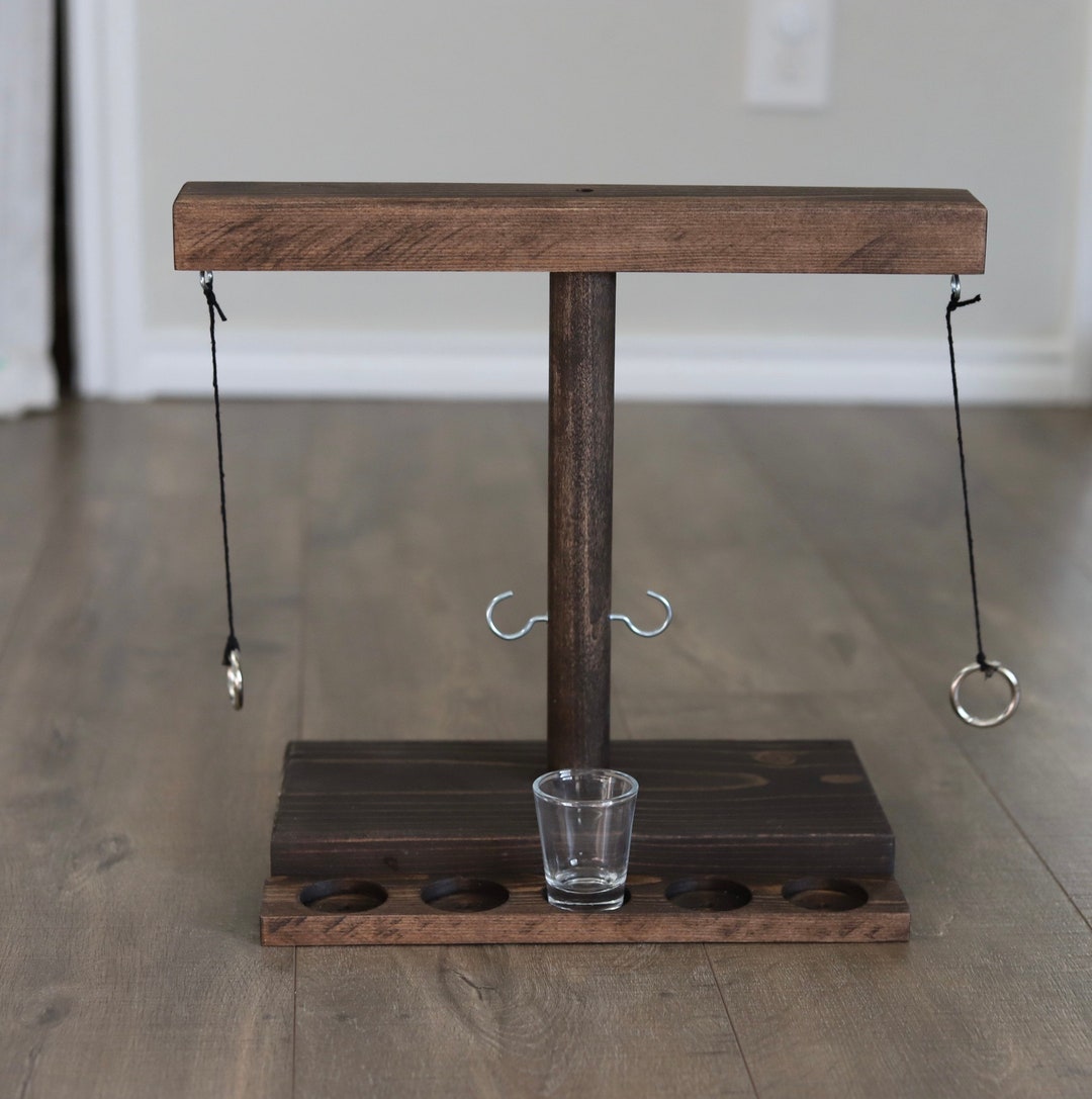 Ring Swing Drinking Game Wooden Ring and Hook Game Hook the Etsy