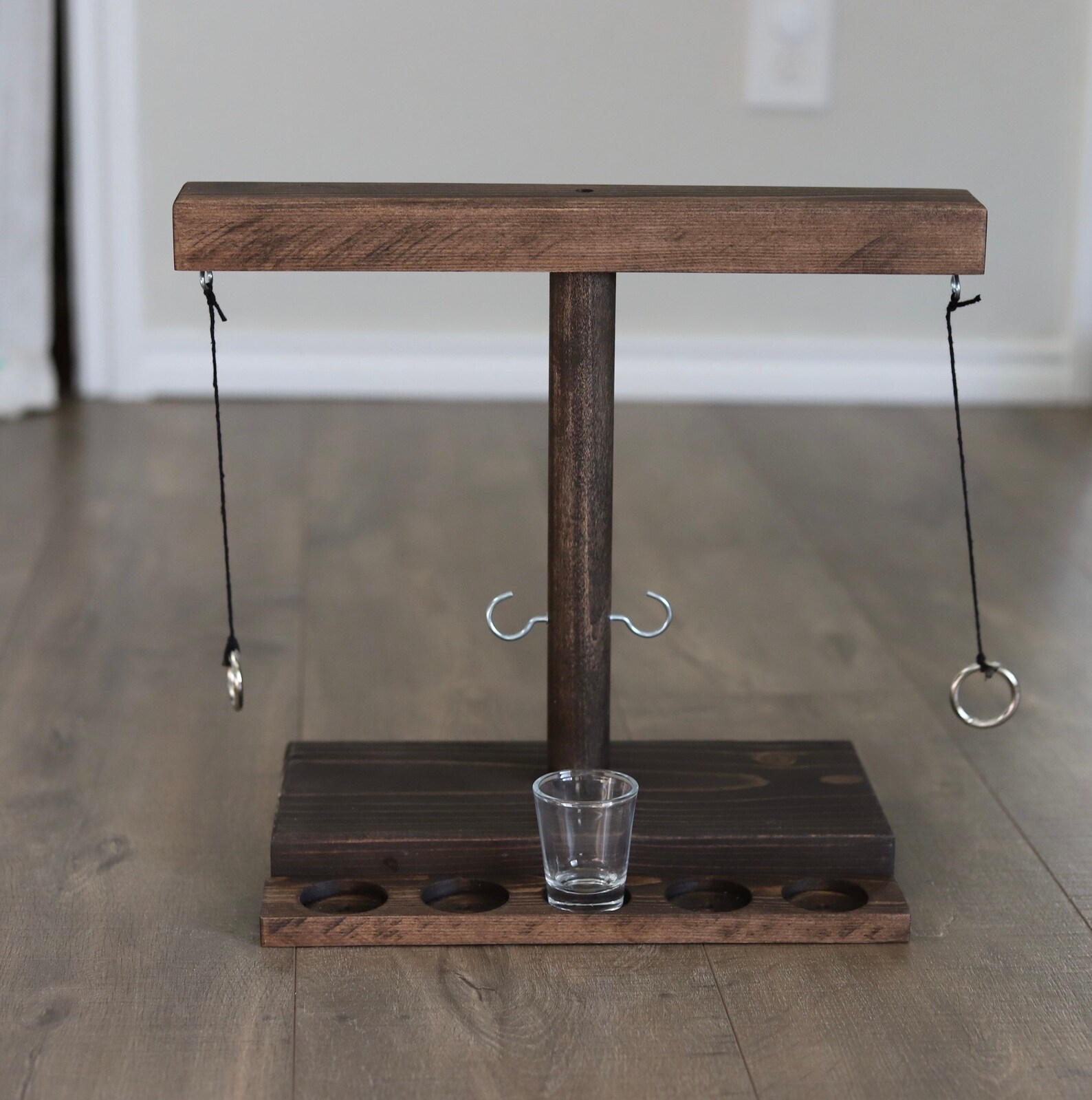 Ring Swing Drinking Game Wooden Ring and Hook Game Hook the Etsy