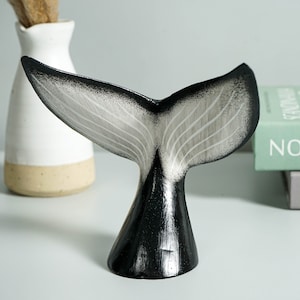 Wooden Whale Tail Sculpture, Family, Sea Life, Exotic Statue, Decorative, Wooden Figurine, Mammal Wood Carving, Home Decor, Grandfather Gift
