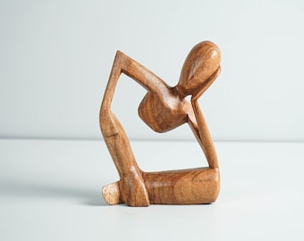 Thinker Man Abstract Statue, Modern Art, Unique Art, Modern Sculpture, Wood Carving, Home Decor, Gift for Brother, Birthday Gift for Mom