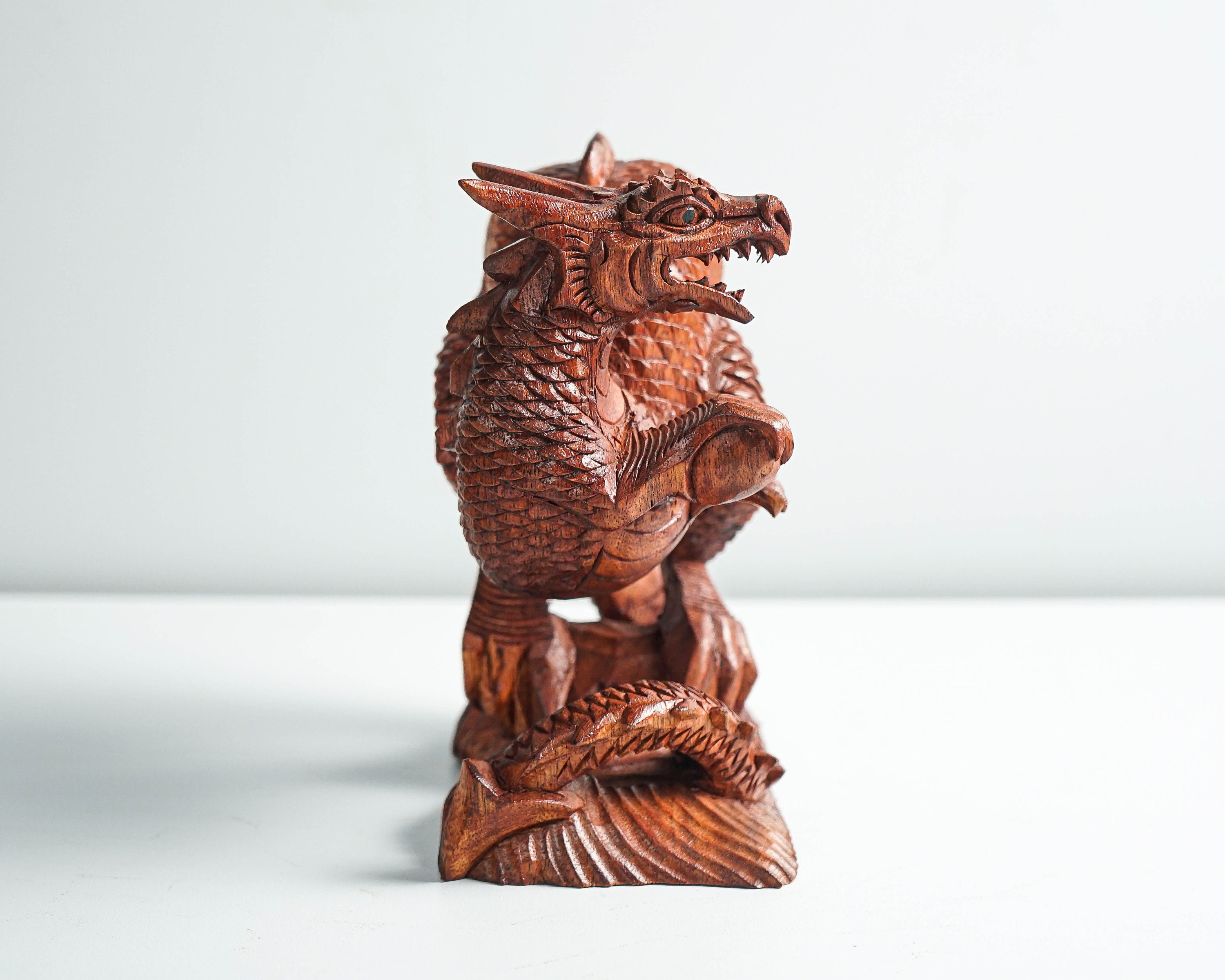 Wooden Dragon Statue, Unique Sculpture, Chinese Dragon, Mystical Animal, Unique  Statue, Handmade, Room Decor, Gift for Her, Healing Gift 