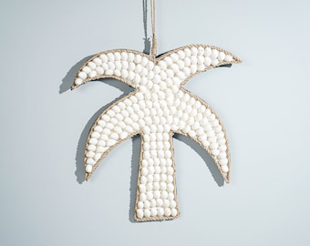 Seashell Wall Hanging, Coconut Tree Shape, hanging Shell Décor, Handmade, Tropical Décor, Handicraft, Interior Decoration, Housewarming Gift