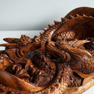 Sleeping Dragon Figurine, Couple Dragon Sculpture, Exotic Statue, Mythical Animal, Gothic, Unique, Bedroom Decor, Gift for Twin, Home Gifts