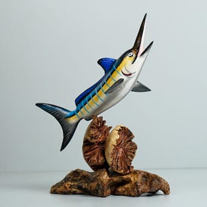 Blue Marlin Figurine - Etsy