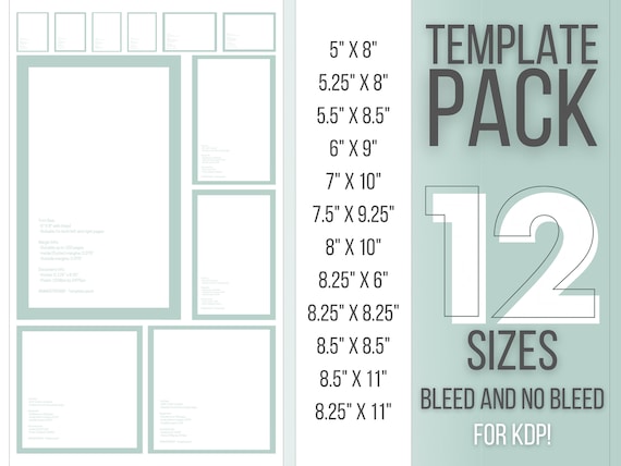 KDP Interior Template Pack KDP Interior Templates for | Etsy