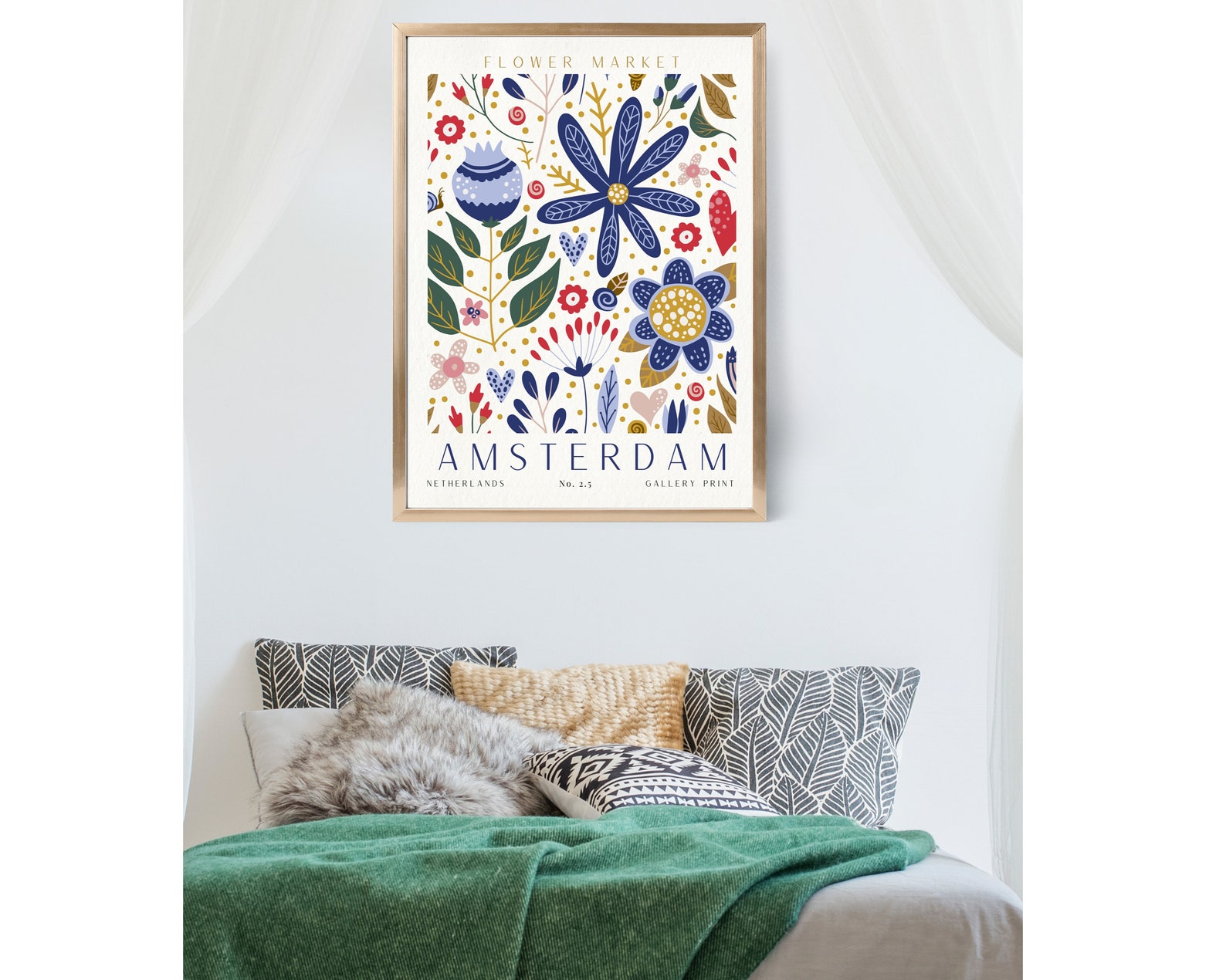 Amsterdam Flower Market Print, Digital Download Printable Wall Art ...
