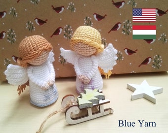PATTERN ENG/HUN Christmas Angel Crochet Pattern, Amigurumi Angel Pattern