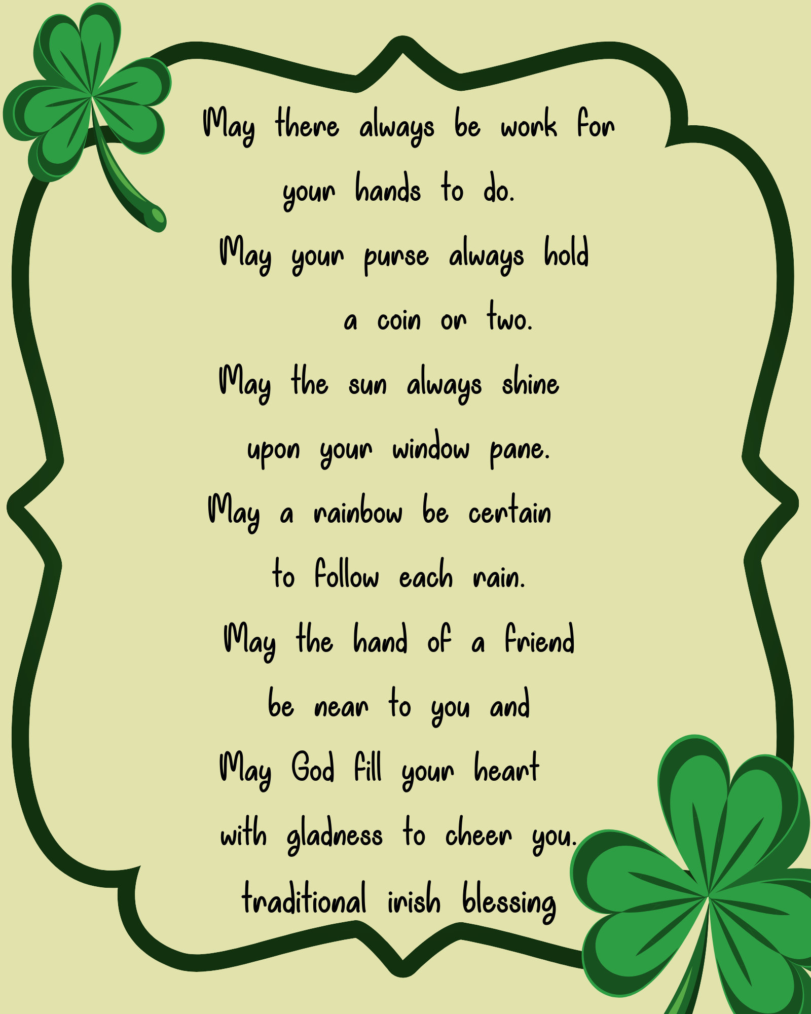 Irish Blessing Printable