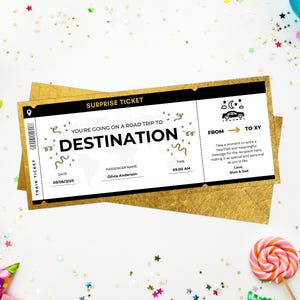 Roadtrip Gutschein für Auto oder Van, Gutschein Geburtstag, DIY Geschenk für Reisen, Canva-Vorlage, Geschenk zum Sofort-Download