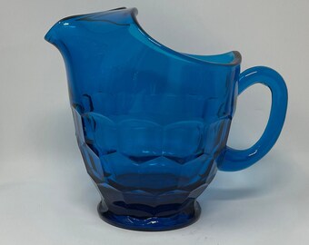Viking Glass Georgian Bluenique 32oz. Pitcher