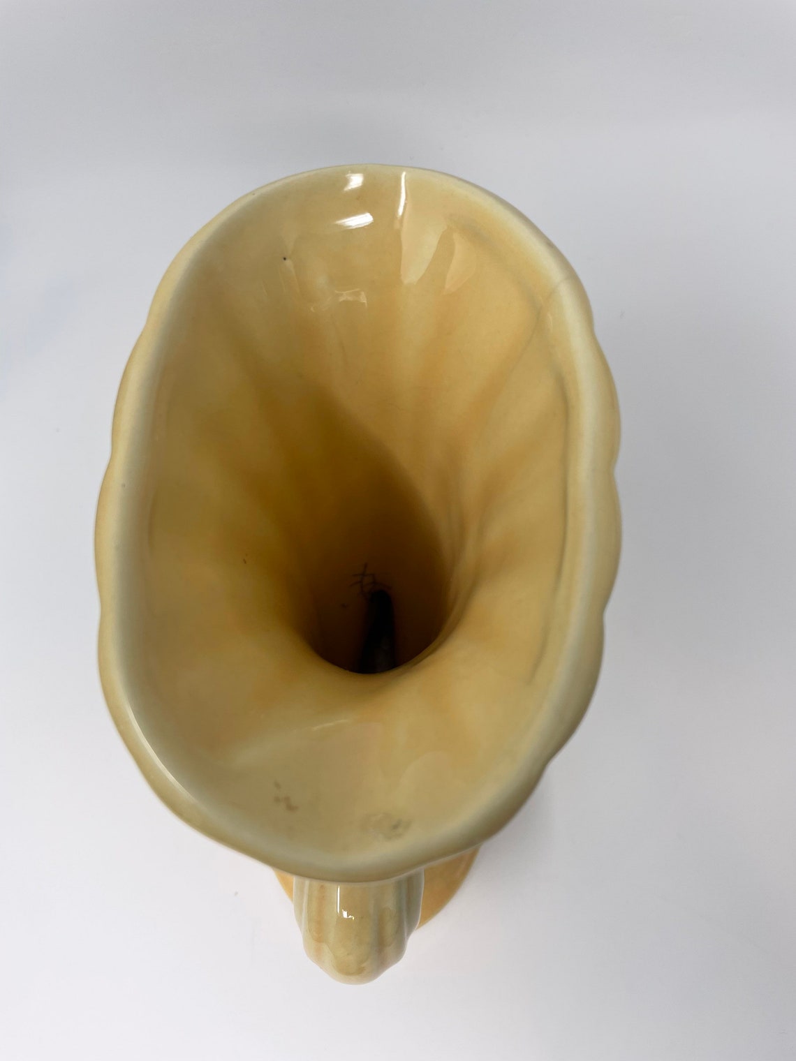 Mccoy Cornucopia Vase Oval Base in Yellow - Etsy