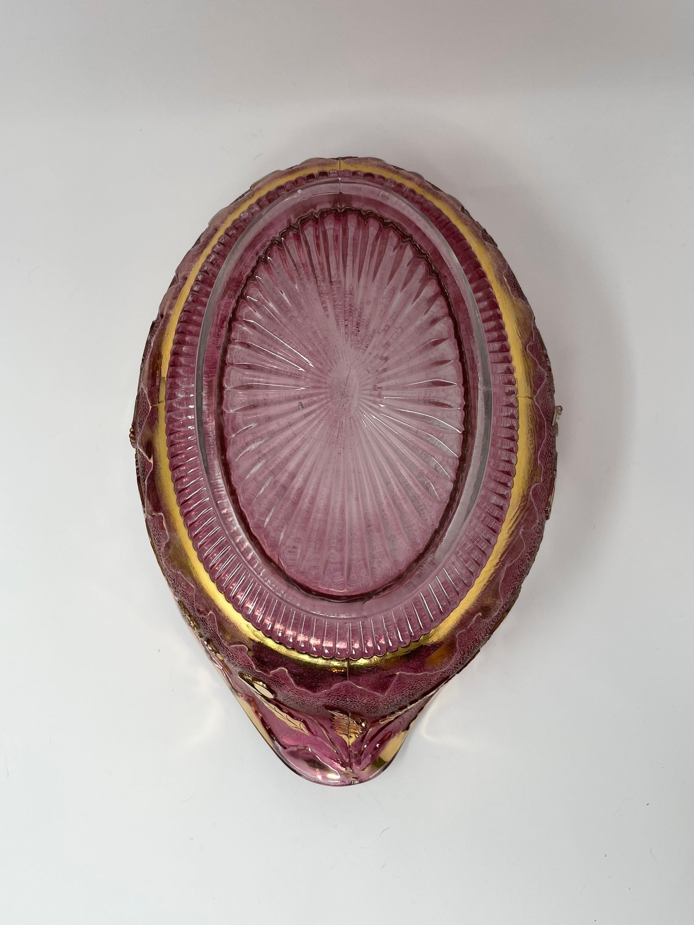 United States Glass Company No. 15065 « delaware Pattern » Cranberry ...