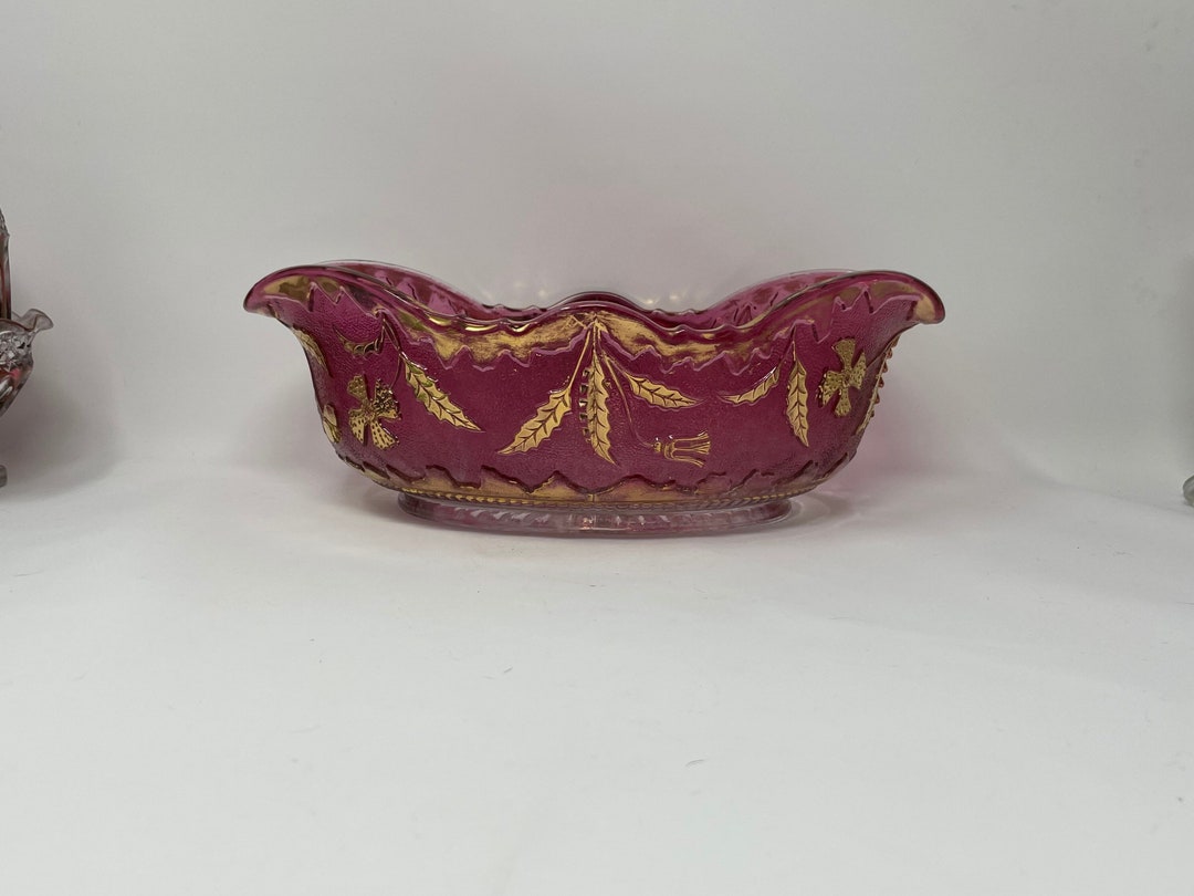United States Glass Company No. 15065 « delaware Pattern » Cranberry ...