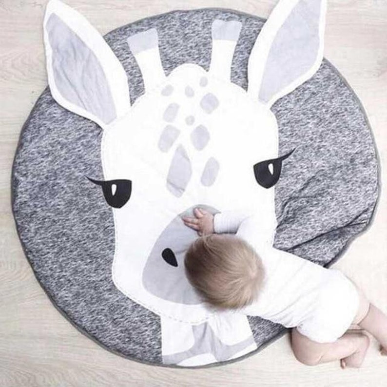Baby Play Mat Animal Decor Tummy Time Mat Baby Changing Mat Etsy UK